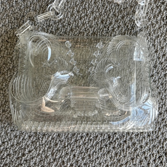 Mame Kurogouchi Sculptural Mini Chain Bag Clear Crossbody shoulder - Picture 6 of 11